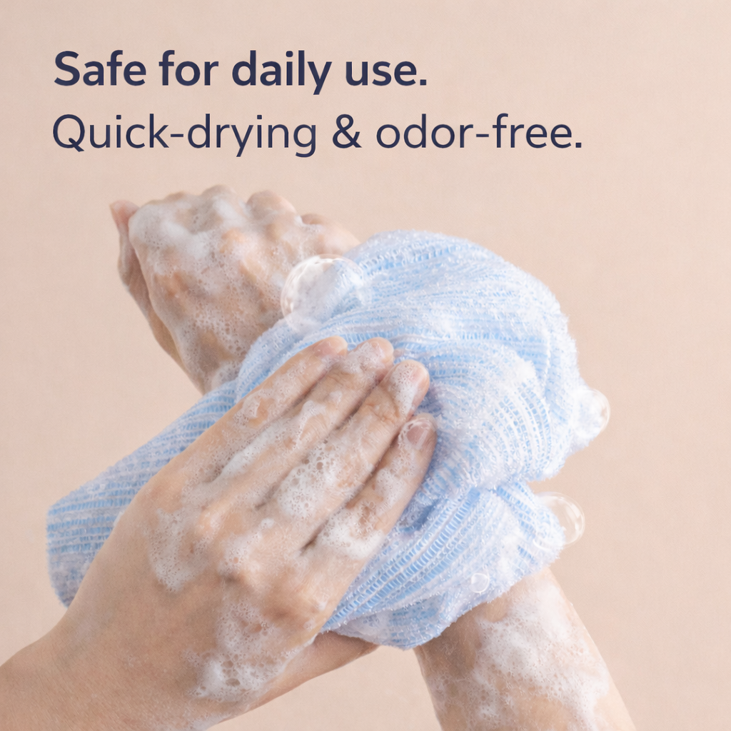 Soft Exfoliating Antibacterial Shower Towel
