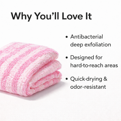 Soft Exfoliating Antibacterial Shower Towel